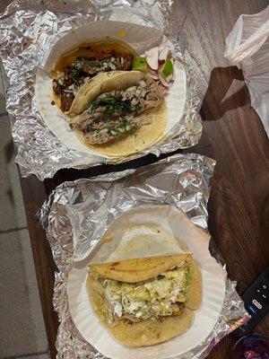 2 tacos and a pupusa