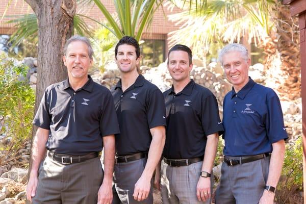 From left to right Dr. David Trylovich, Dr. Brian Mantor, Dr. Ryan Gifford, Dr. Gary Goaslind