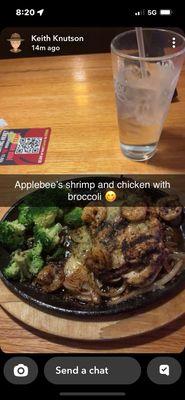 Cajun shrimp and chicken with broccoli