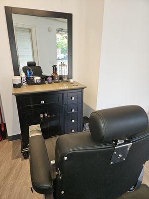 Our Barber chair and station