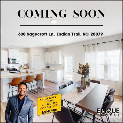 Just Listed Townhome in Indian Trail, NC for $384,900