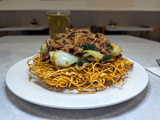 Crispy Hong Kong style noodles $13.25