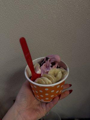 *Raspberry sugar free *Sugar free chocolate chips *Bananas