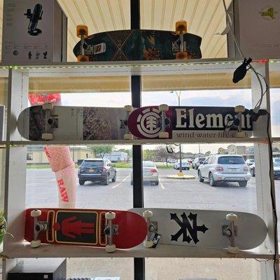 The skateboard selection