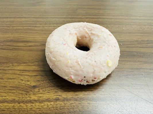 FRUITY PEBBLES Glazed Doughnut.