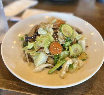 Japchae with chicken