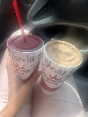 Chocolate banana and berries smoothie