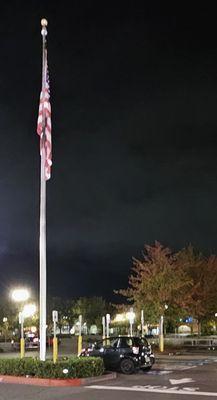 9/24/2024 - Their insanely large flag and pole next to my tiny car looks ridiculous!