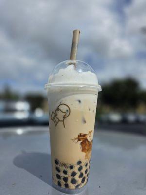 I wanted a regular milk tea boba and got this overdone drink for $7.99
