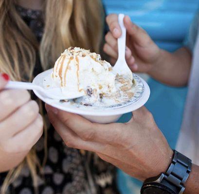 Great size of dessert! Get two flavors and share!