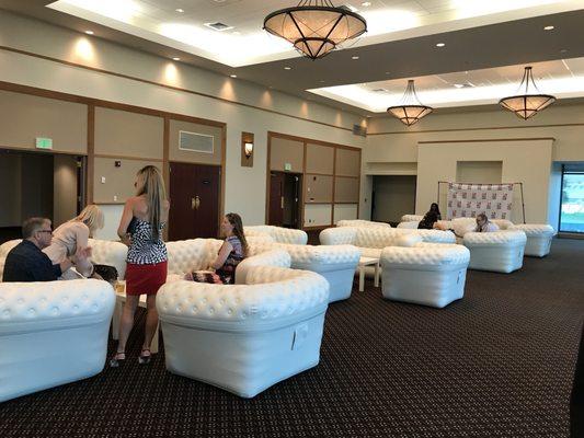 Last year, this room was full of food vendors. This year, couches. Way less food this year...