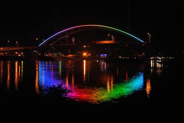 Amelia Earhart Bridge lights