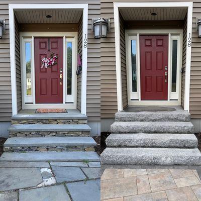 New walkway with new steps