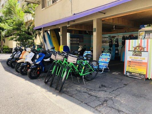 Mopeds & Bicycles for rent!