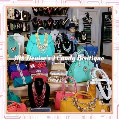 There's a Large Variety of Fashion Handbags, Purses, Necklace sets, Bracelets, Rings, Brooches and so much more for the Fashionista.