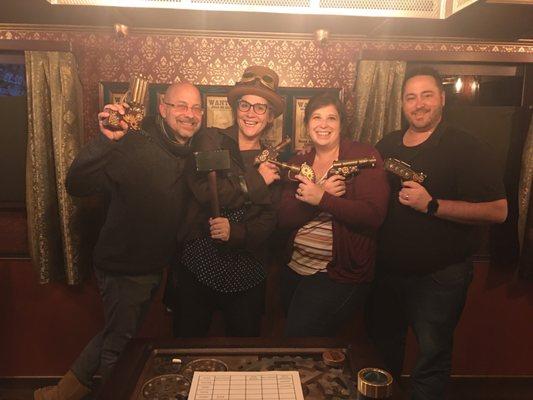 Found gold, stopped the train, and saved the world.