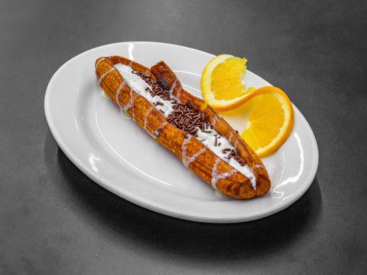 Fried maduro/plantain drizzled with Condensed milk