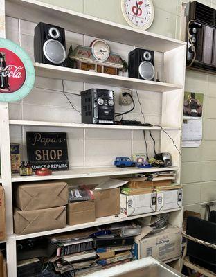 Old time radio set up