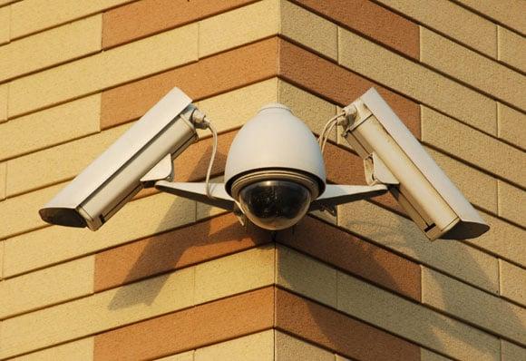 Security Cameras on Outside Business Building