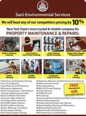 A list of services that we offer !