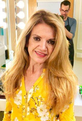 Base color with Shades EQ toner to brighten highlights