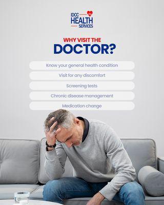  Don't wait until you're feeling unwell!