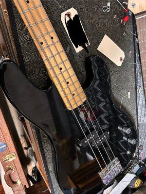 My bass he worked on in his workshop