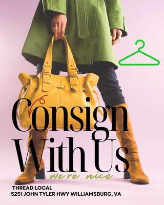 We offer seasonal consignment at a 50/50 split.