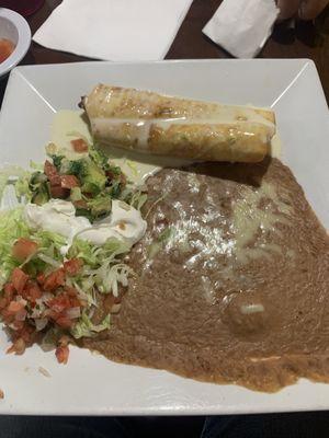 Chicken Chimichanga no rice