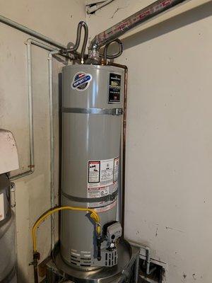 New water heater installed