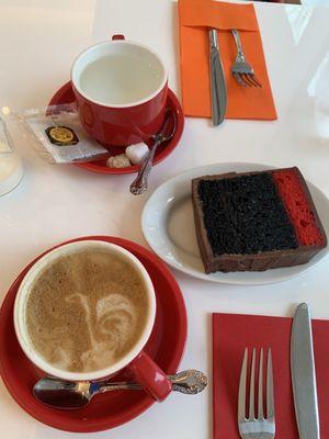 Rothko cake, latte, tea