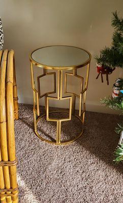 Gorgeous gold side table !!
