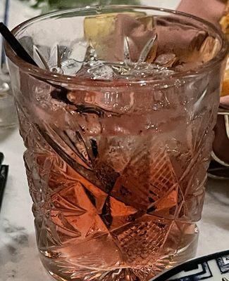 Cranberry juice, fresh and vodka and lemon