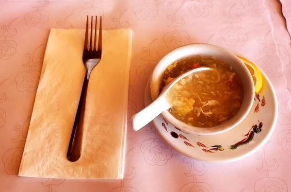 Cup of egg drop soup