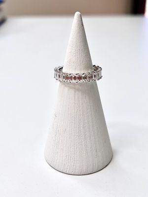 Emerald cut eternity band