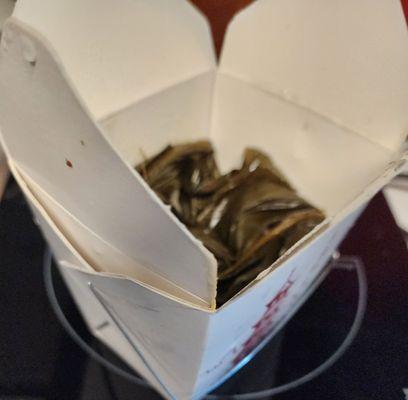 Lau lau In a Chinese takeout box