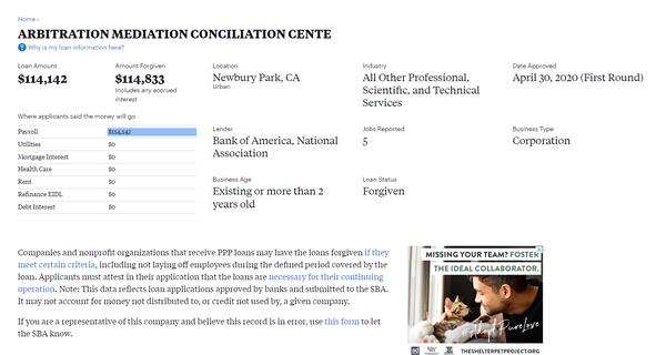 PPP Loan, state contractors were barred from taking these his contract was still being paid