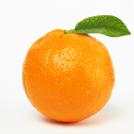 orange with leaf