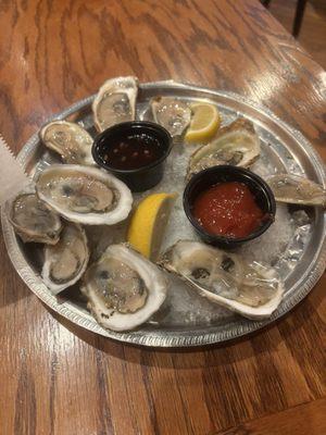 Raw oysters