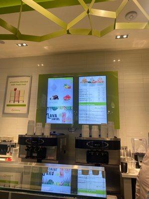 Menu with new Lava Swirl