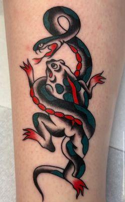 Toad snake tat