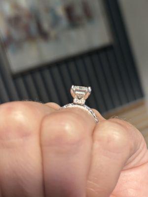 Engagement ring created by Allen Village Jeweler