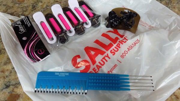 Found a decent selection of styling tools and hair clips as well.