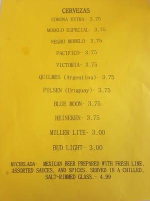 Beer list