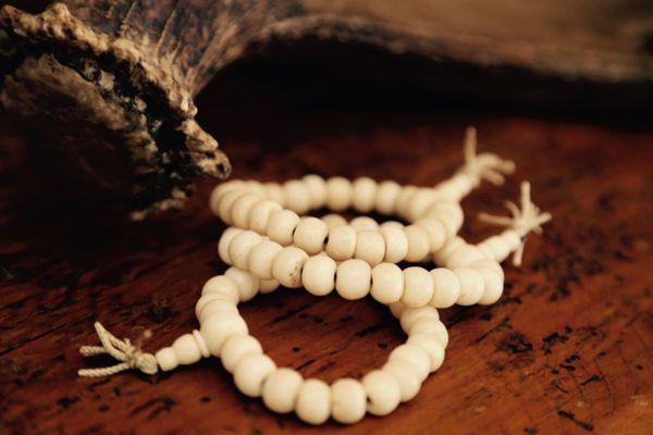 Bone bead prayer bracelet