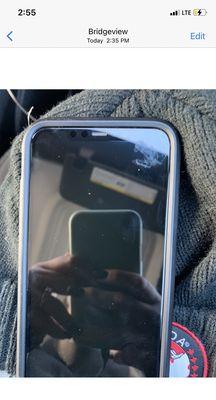 Condition of the iPhone AFTER the employee handled it, to "clean it" They then tried offering $600, rather than the agreed $720 amount.