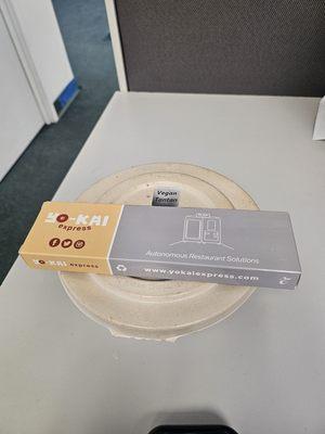 Dish, and utensils provided.