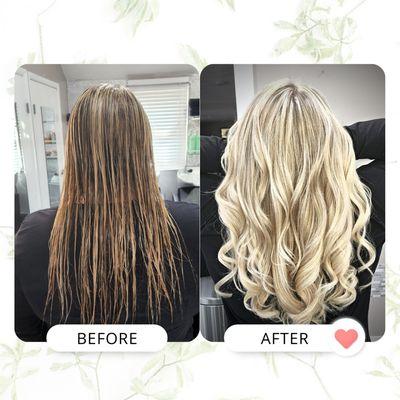 Before & After of the Veil Bead Method