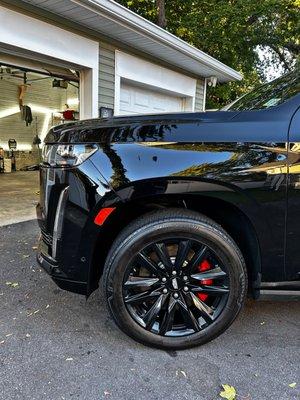 Escalade in for a two step correction and tier 2 interior clean!