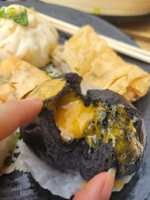 Inside lava salted egg yolk.